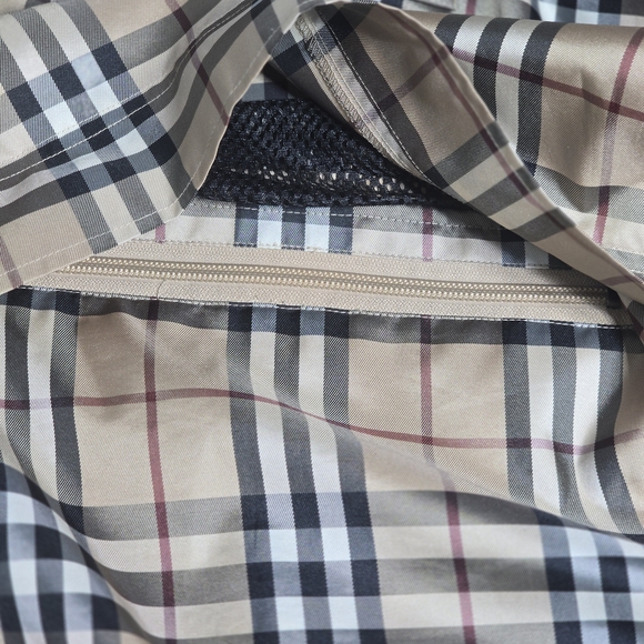 Burberry Golf Zip-up Nova Check Windbreaker Mesh Sports Jacket With Hidden Hood - Picture 11 of 16